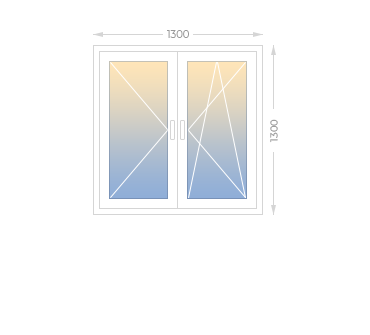 Двухстворчатое окно с поворотной и поворотно-откидной створками - фото - 1